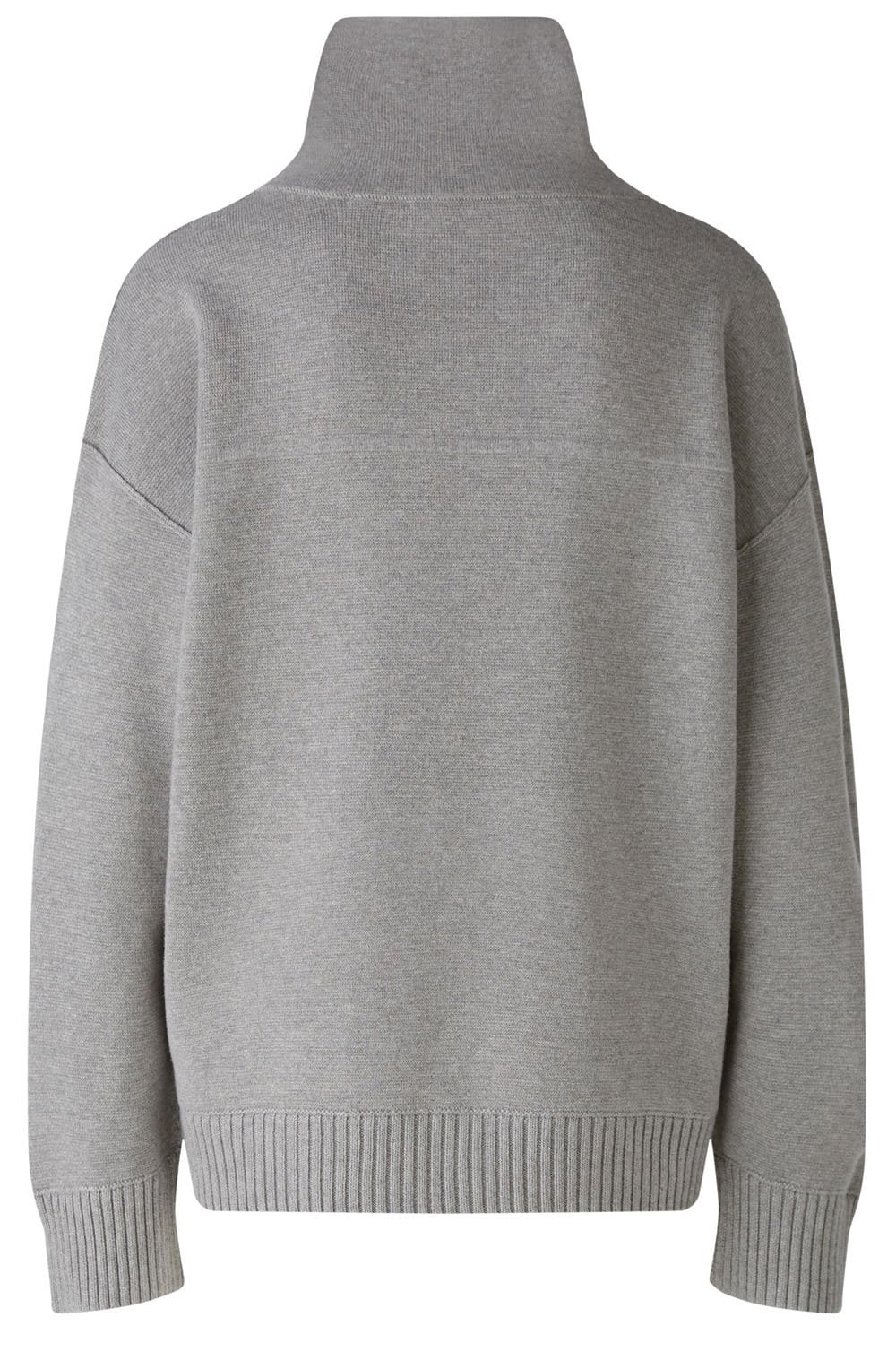 River Stone Zip Neck Oversized Jumper
