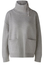 River Stone Zip Neck Oversized Jumper