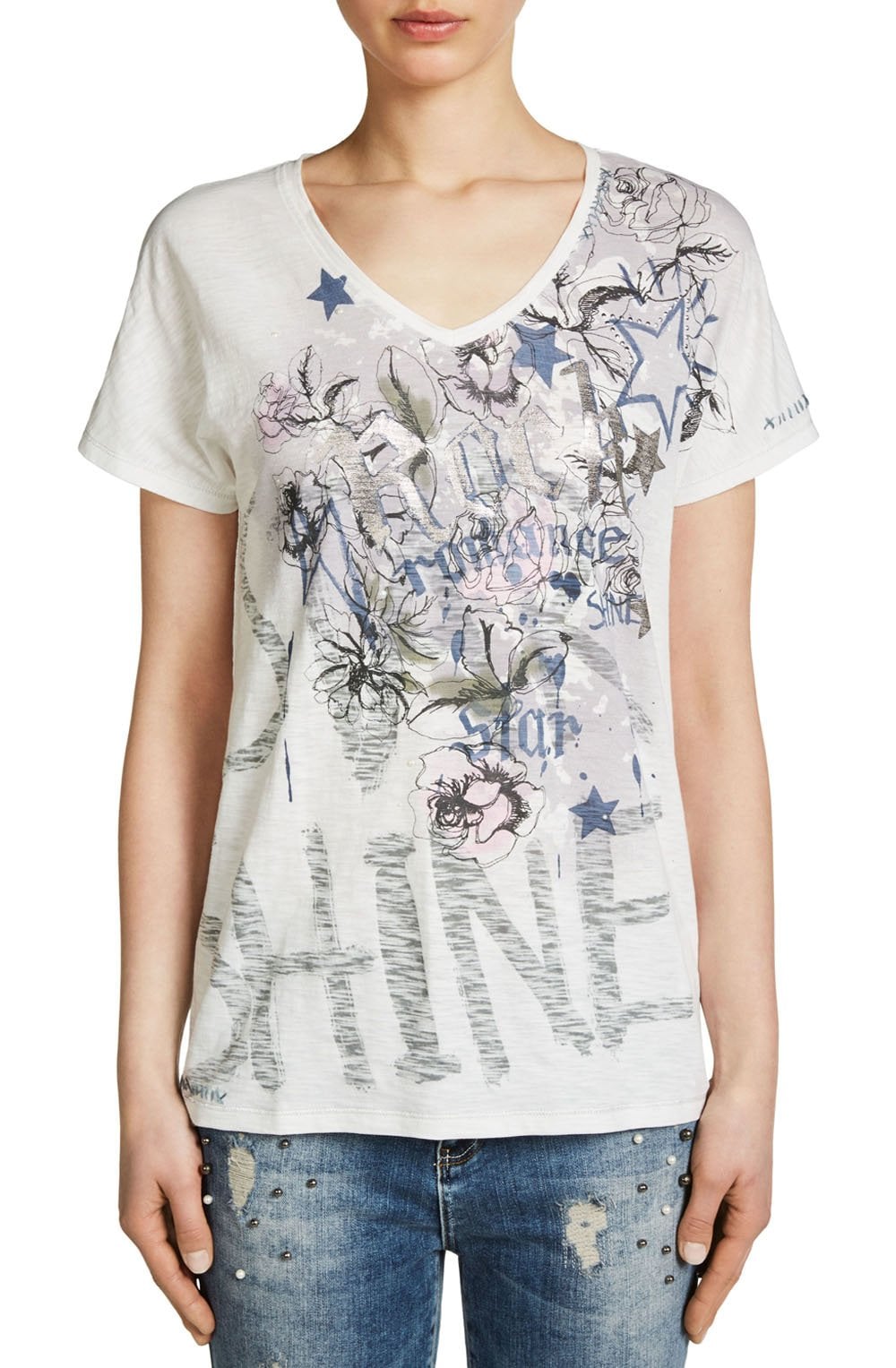 Rock Front Design T Shirt
