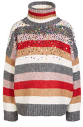 Roll Neck Bold Striped Sweater