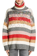 Roll Neck Bold Striped Sweater