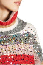 Roll Neck Bold Striped Sweater