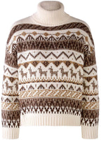 Roll Neck Jacquard Jumper