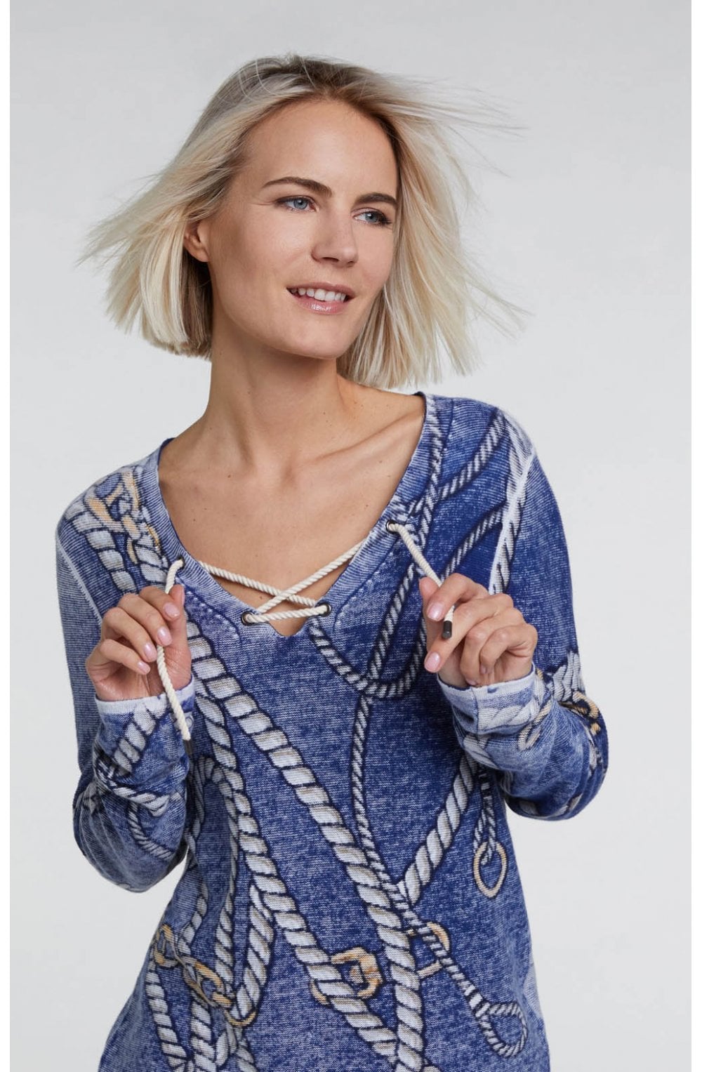 Rope Design Knit Jumper