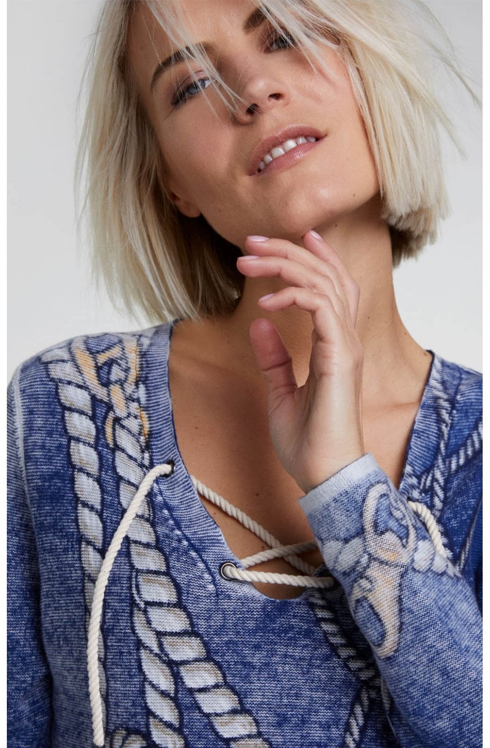 Rope Design Knit Jumper