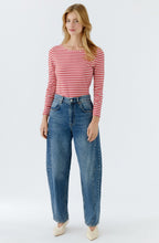 Rose and Red Stretch Jersey Top