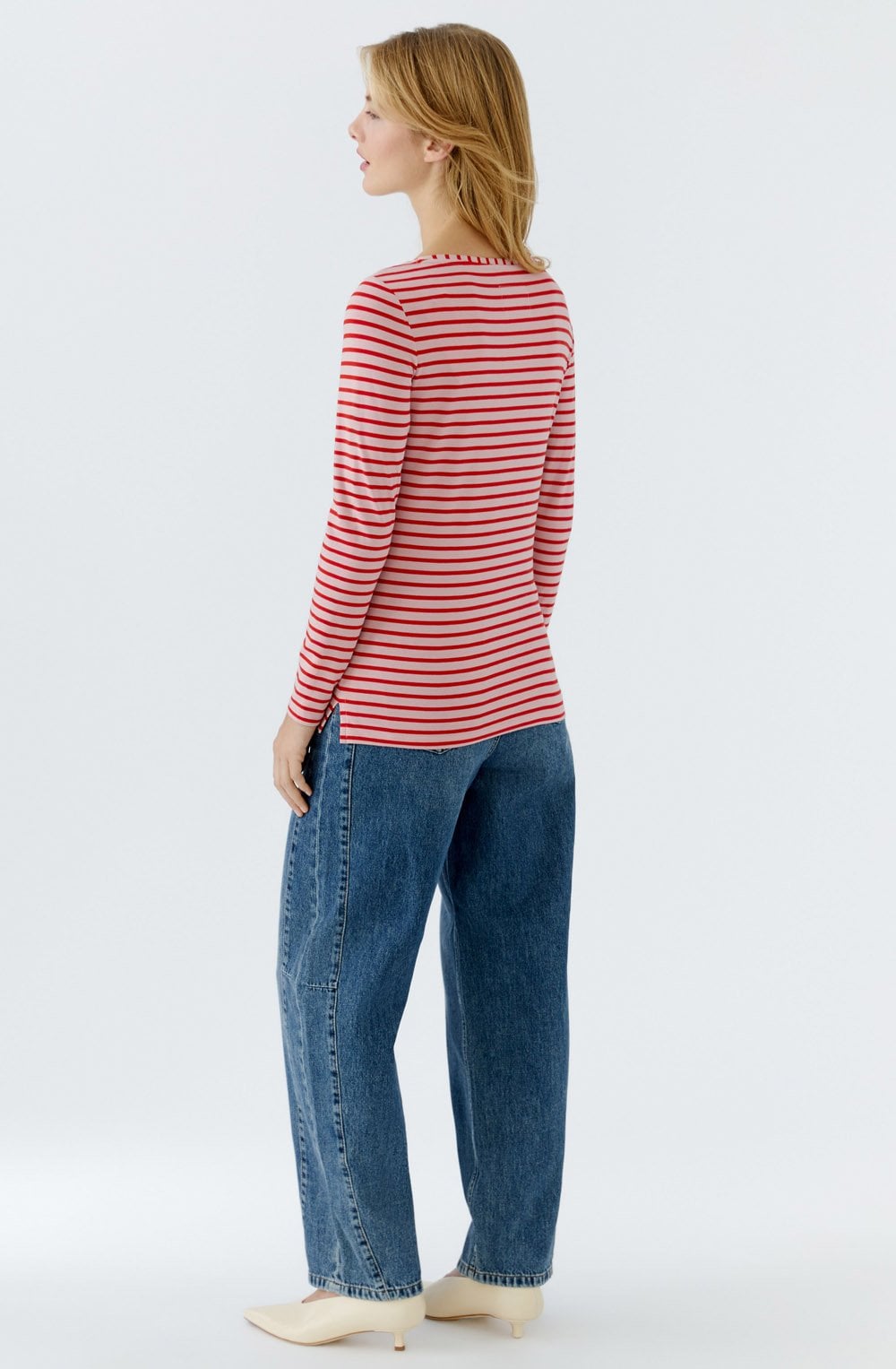 Rose and Red Stretch Jersey Top
