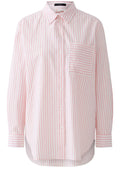 Rose and White Striped Oversized Shirt