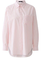 Rose and White Striped Oversized Shirt