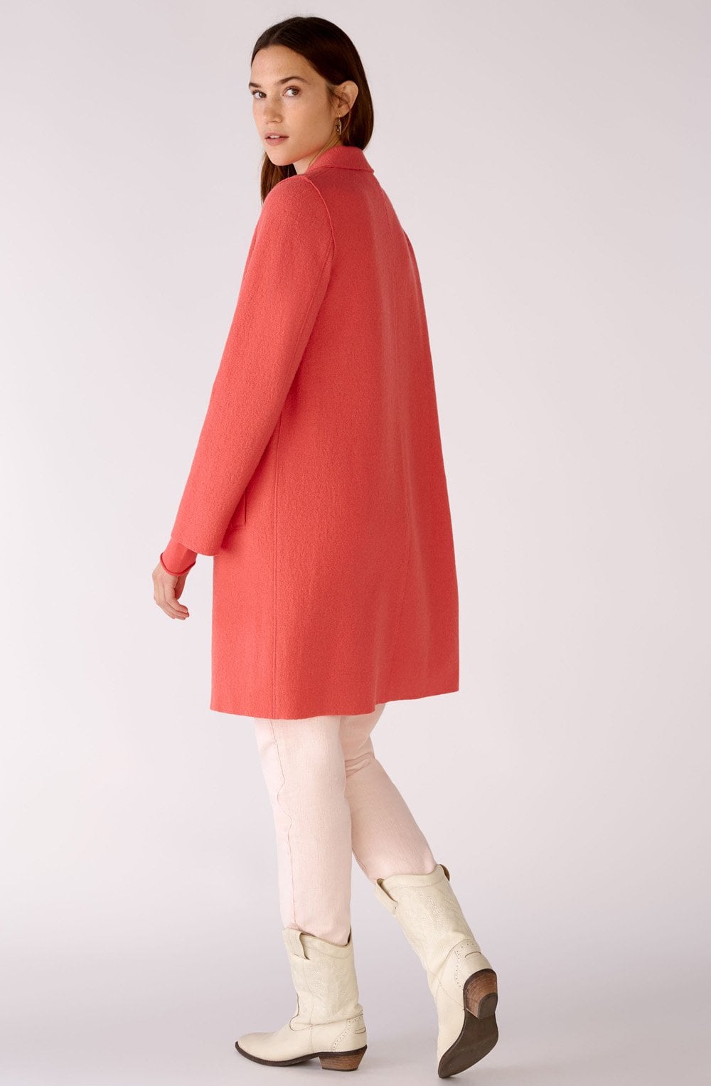 Rose Boiled Wool Coat