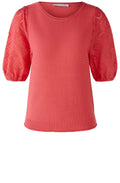Rose Broderie Anglaise Sleeved Top