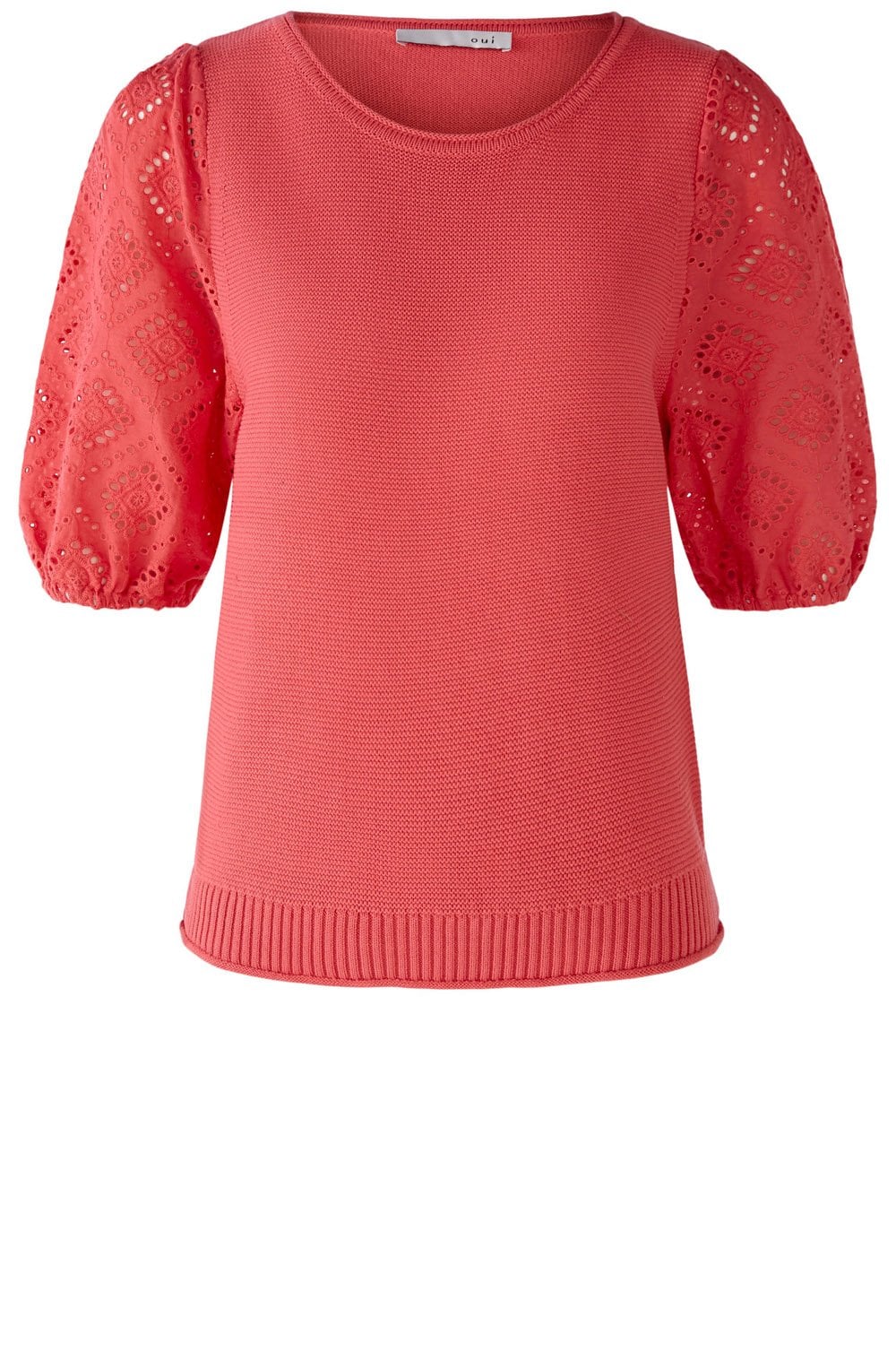 Rose Broderie Anglaise Sleeved Top