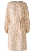 Rose Camel Marbled Smock Dress