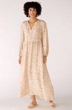 Rose Camel Tie Waist Maxi Dress