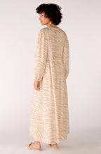 Rose Camel Tie Waist Maxi Dress