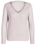 Rose Dust Loose Knit Detailed Jumper