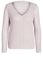 Rose Dust Loose Knit Detailed Jumper