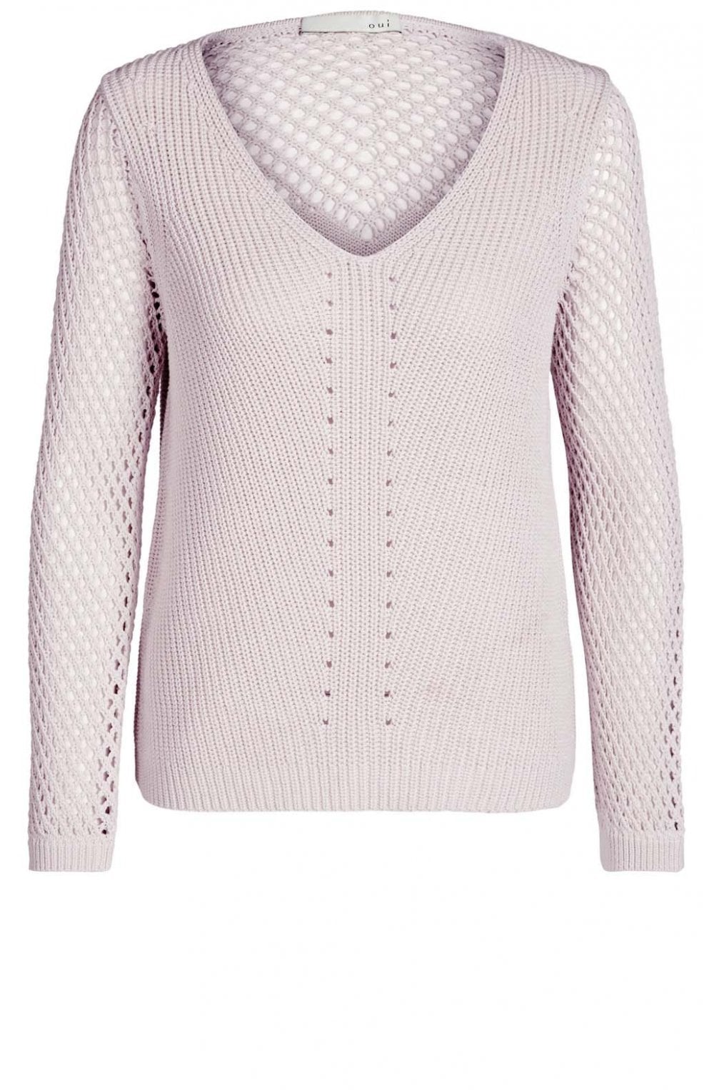 Rose Dust Loose Knit Detailed Jumper