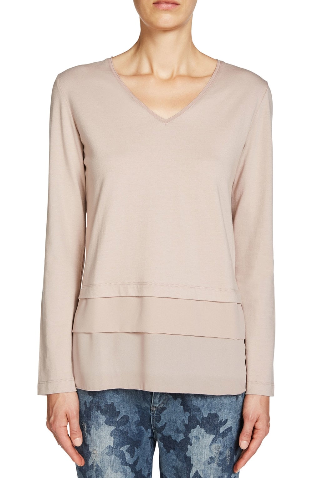 Rose Layered Effect Top