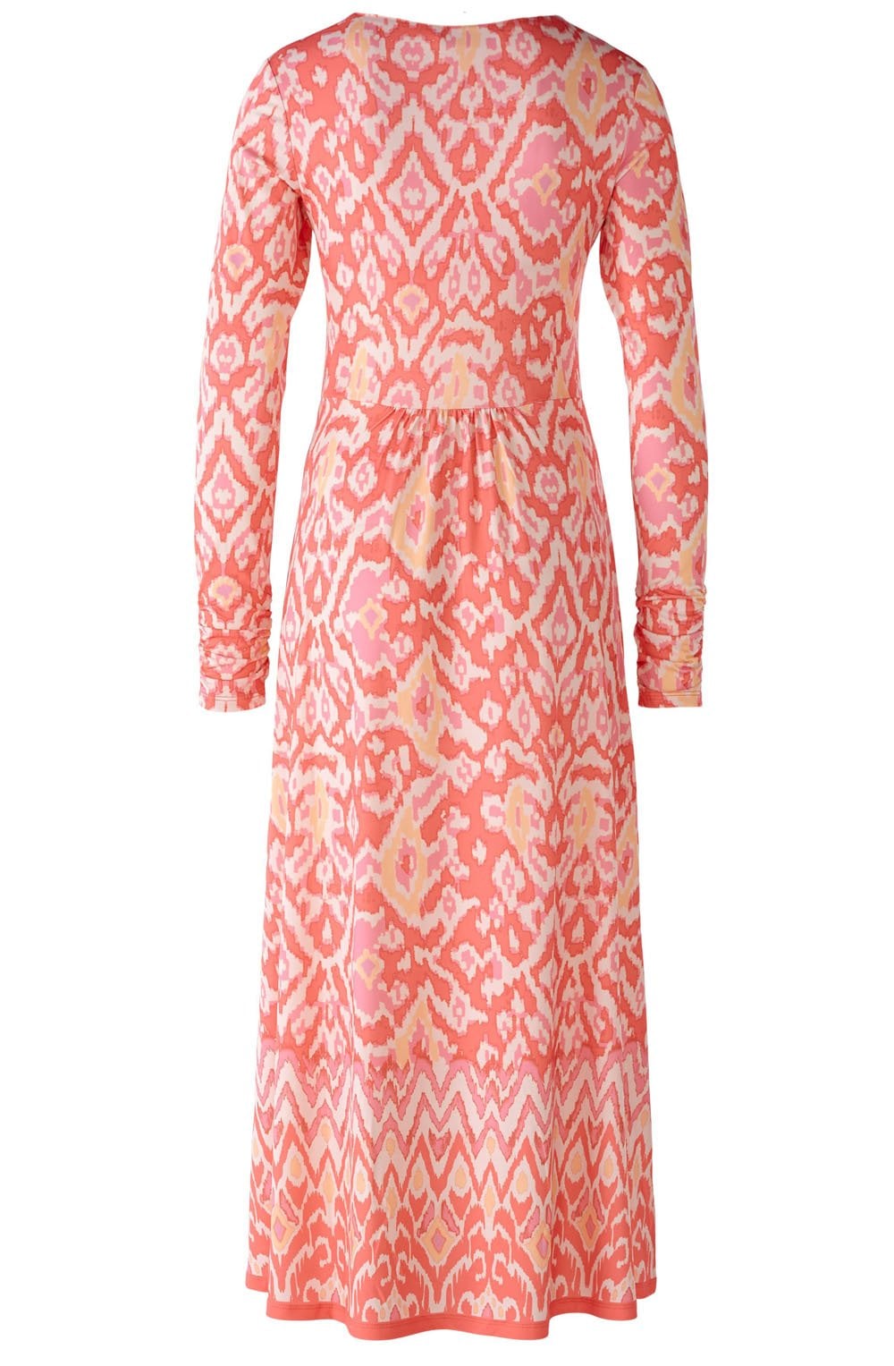 Rose Orange Drawstring Chest Jersey Dress