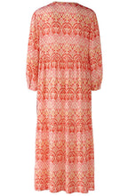 Rose Orange Flowing Midi Dress