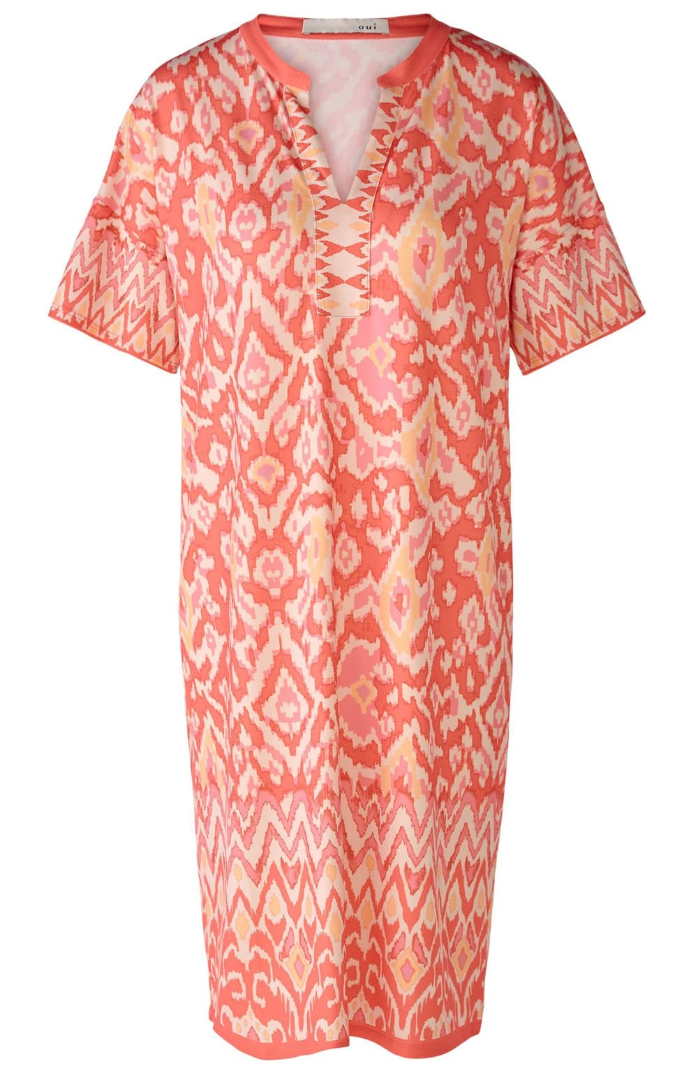Rose Orange Jersey Tunic Style Dress