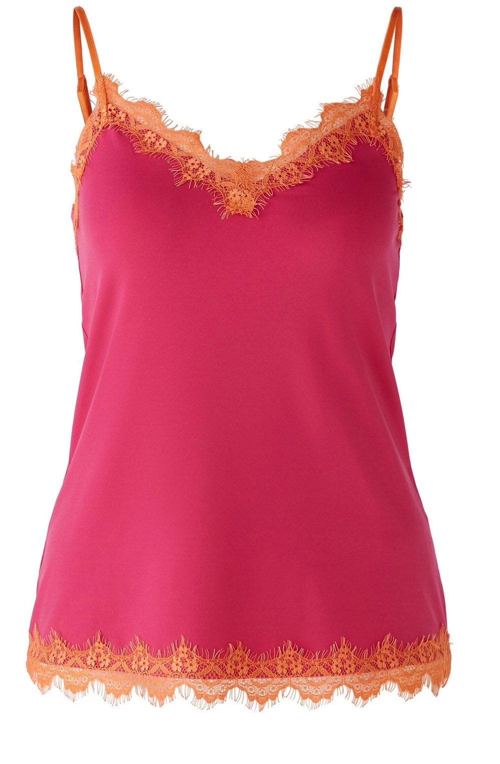 Rose Orange Lace Edged Camisole