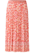 Rose Orange Pleated Jersey Skirt