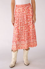 Rose Orange Pleated Jersey Skirt