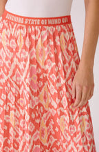 Rose Orange Pleated Jersey Skirt