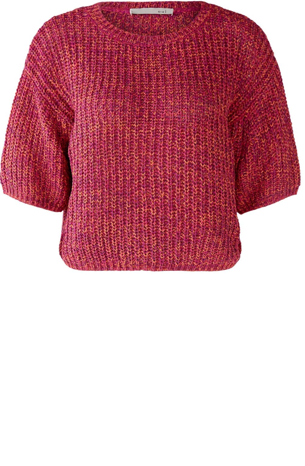 Rose Orange Ribbon Knit Box Sweater