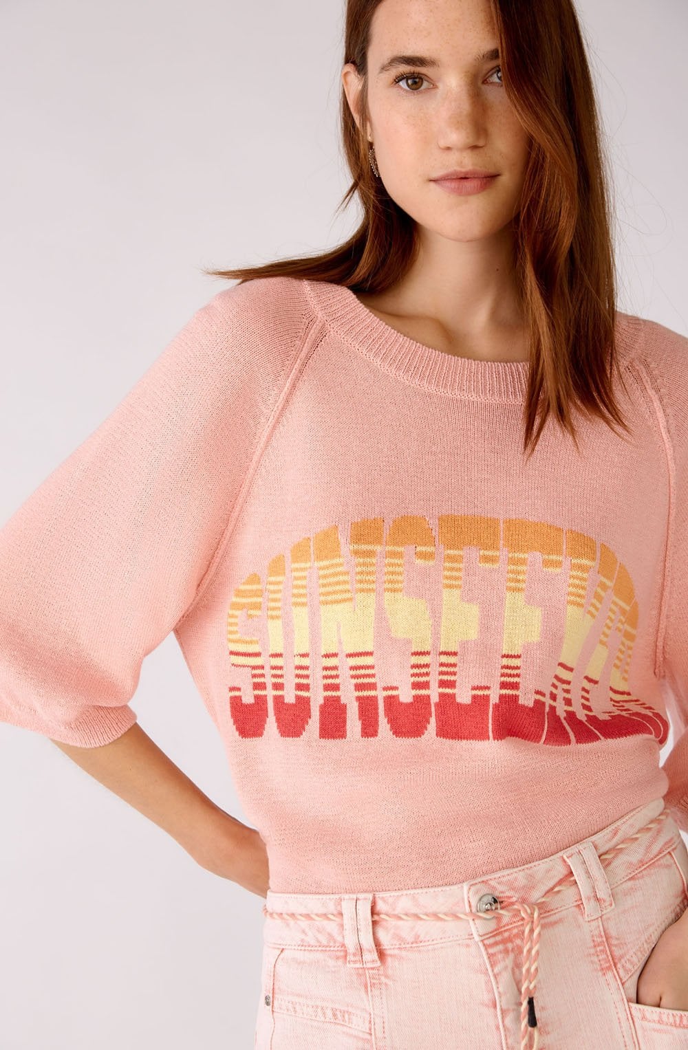 Rose Orange Sun Seeker Relaxed Jumper