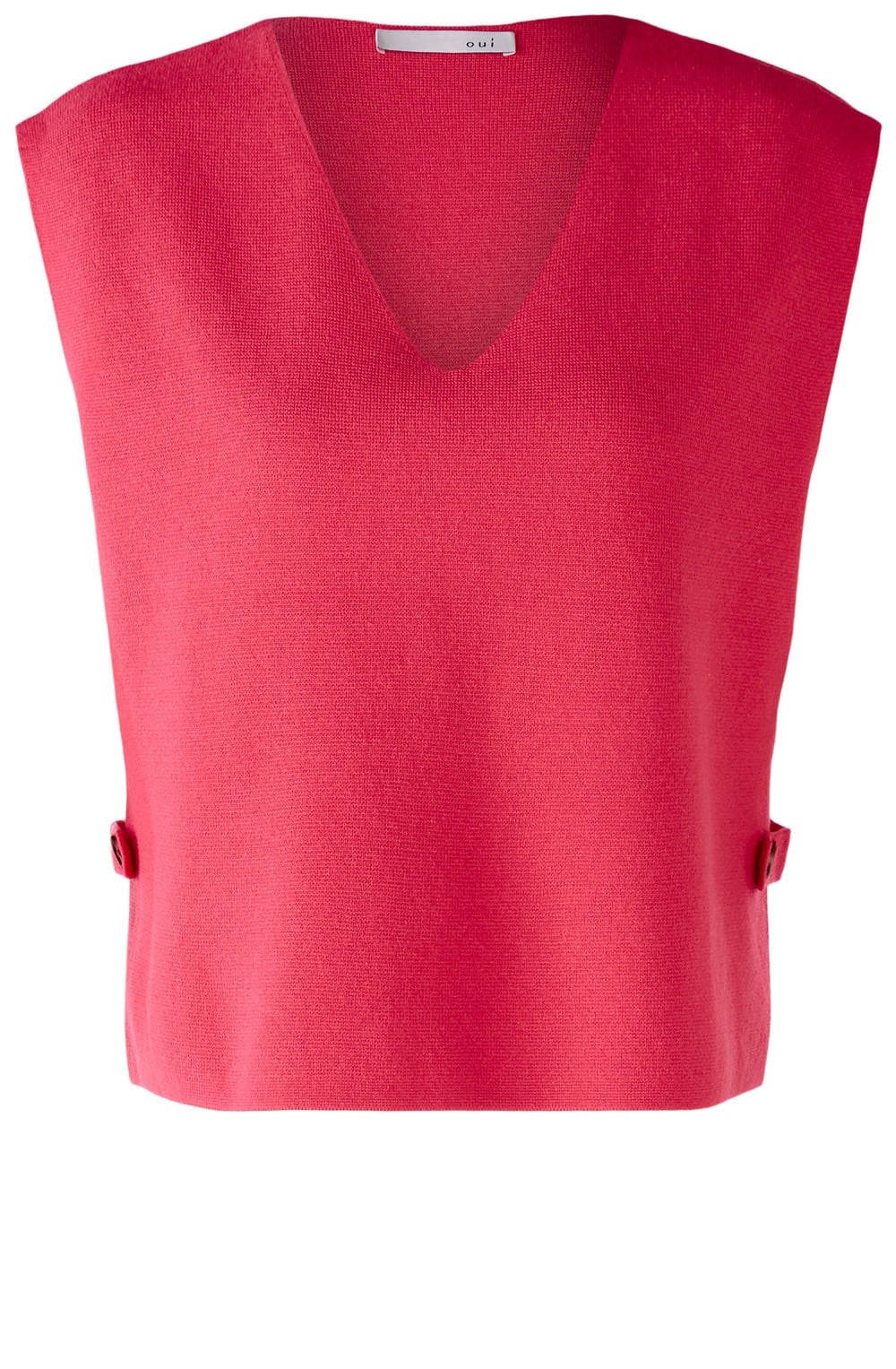 Rose Red Button Detail Slip Over