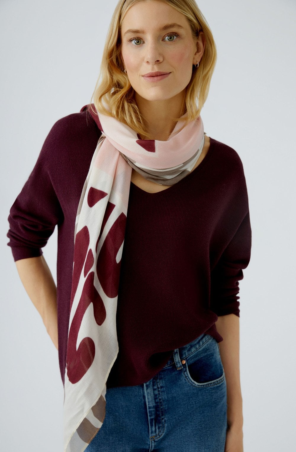 Rose Red J'aime Bonjour Scarf