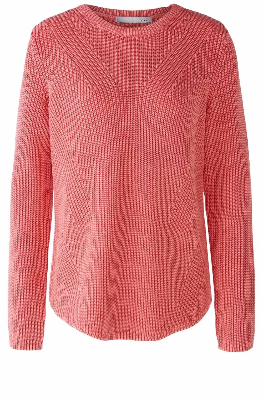 Rose Red Patterned Knit Jumper