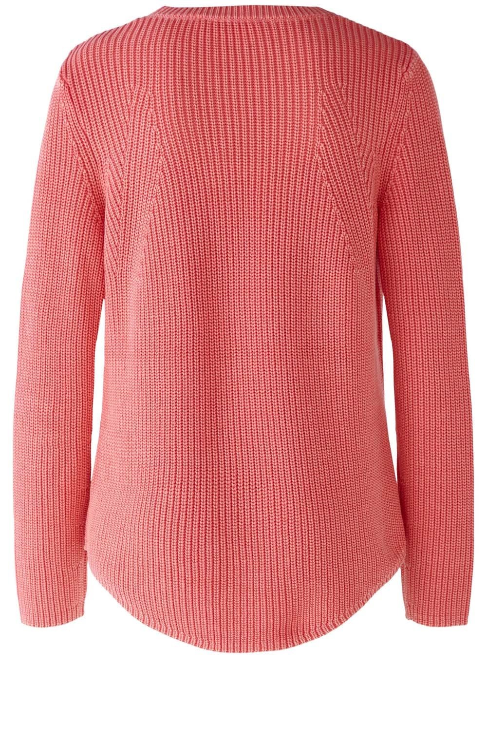 Rose Red Patterned Knit Jumper