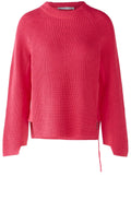 Rose Ribbed Knit Jumper With Zip Detail