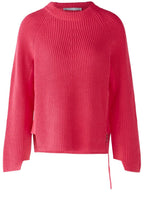 Rose Ribbed Knit Jumper With Zip Detail