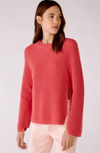 Rose Ribbed Knit Jumper With Zip Detail