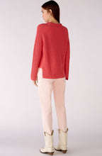 Rose Ribbed Knit Jumper With Zip Detail