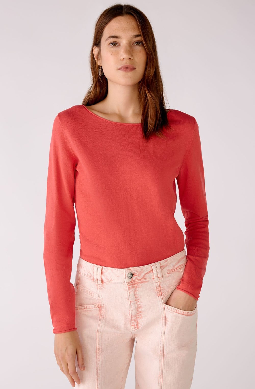 Rose Rolled Neck and Cuffs Sweater