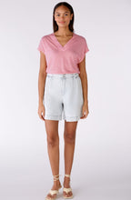 Rose White Linen T Shirt