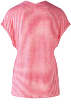 Rose White Linen T Shirt