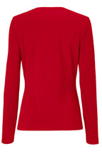 Round neck long sleeve T shirt Red