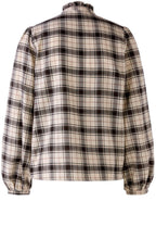 Ruffle Collar Checked Shirt