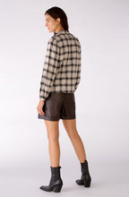 Ruffle Collar Checked Shirt