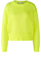 Safety Yellow Relaxed Open Knit Jumper