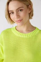 Safety Yellow Relaxed Open Knit Jumper