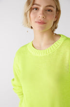 Safety Yellow Relaxed Open Knit Jumper