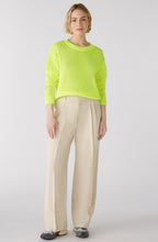Safety Yellow Relaxed Open Knit Jumper